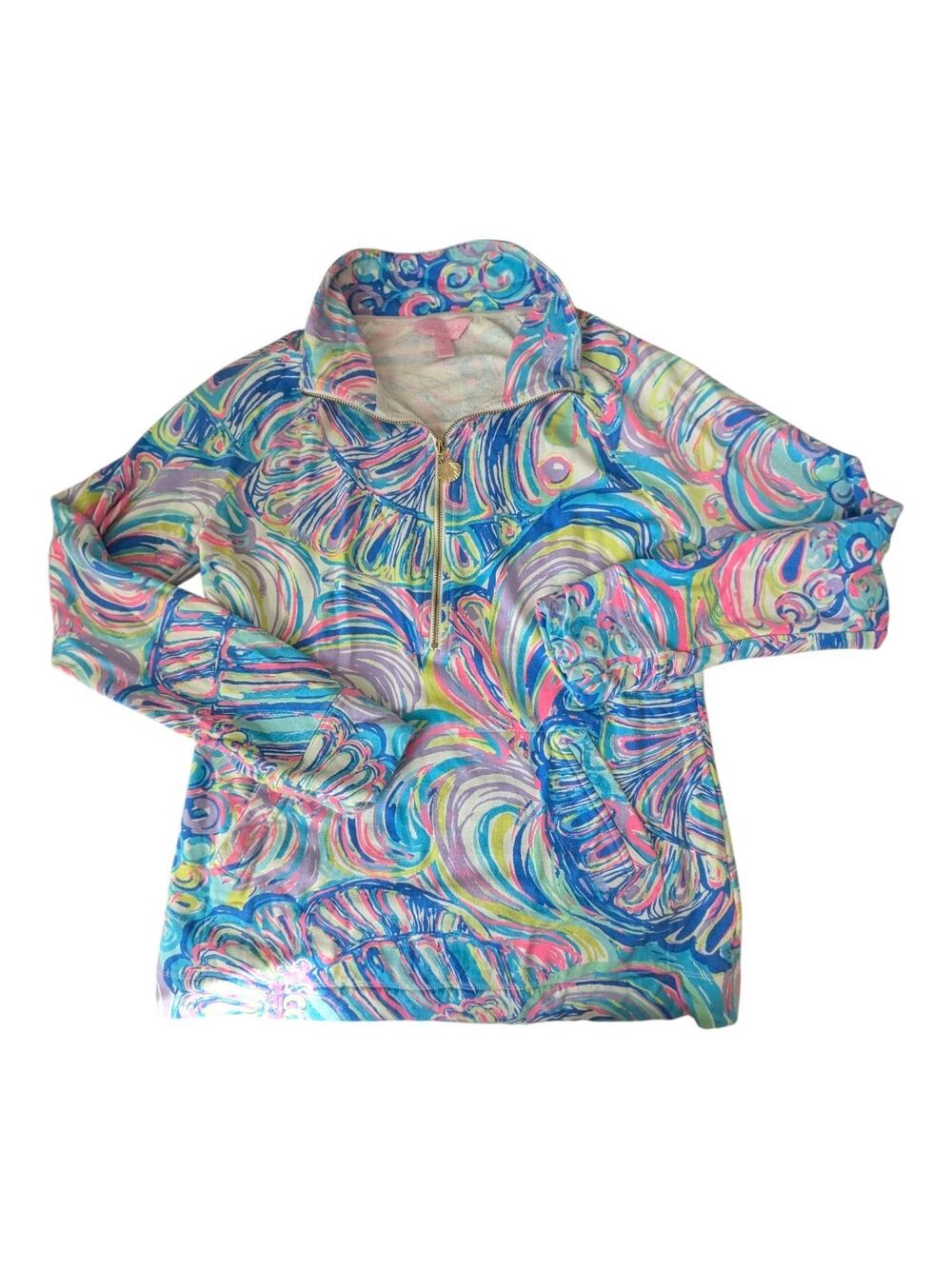 Lily Pulitzer Skipper Popover Half Zip Long Sleeve Size S